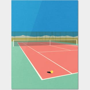 Tennis Court In The Desert Posters and Art